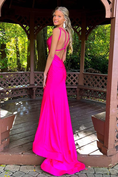 Lavender Rhinestone Spaghetti Straps Mermaid Prom Dress VL011212